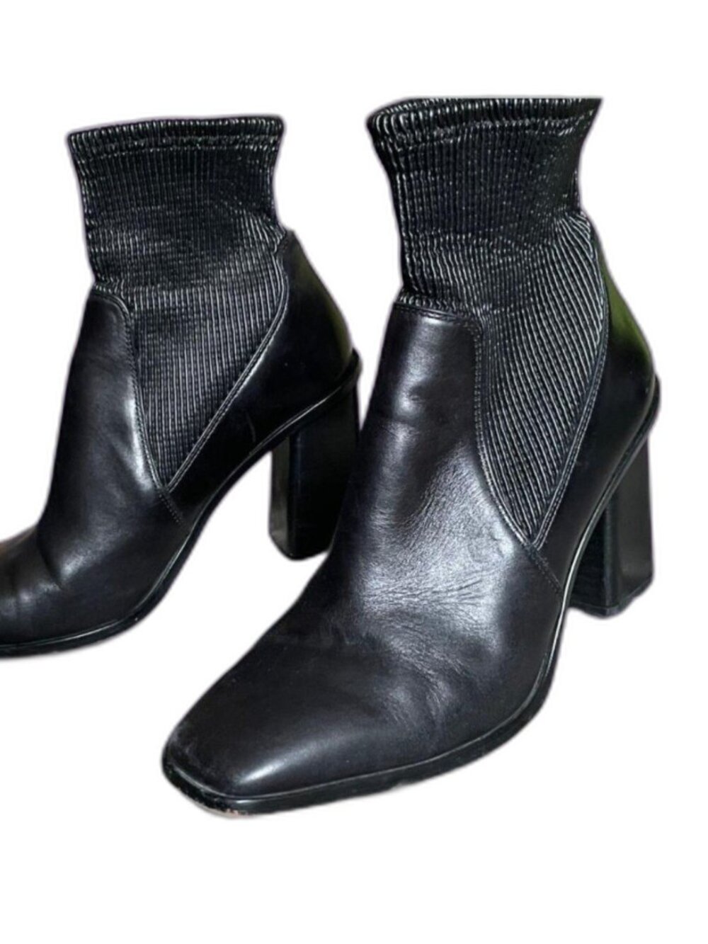 Vince Camuto Black Leather Ankle Boots - Size 9.5